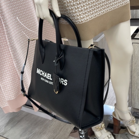 KorsMichael Kors Medium Mirella 35S2G7ZT7L Tote Bag In Black NWT - Picture 14 of 16